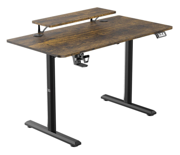 Ultradesk HIGHLANDER Elektryczna regulacja Brązowe - 1295842 - zdjęcie 2